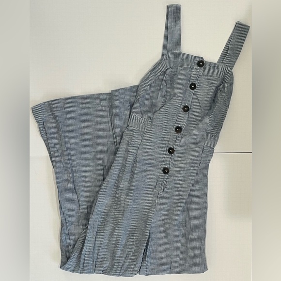 Japna Pants - Pinstripe Button-Up Romper